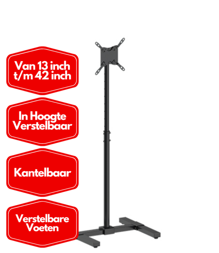 RFIVER Universele tv-standaard tv-poten met hoogteverstelling passen op