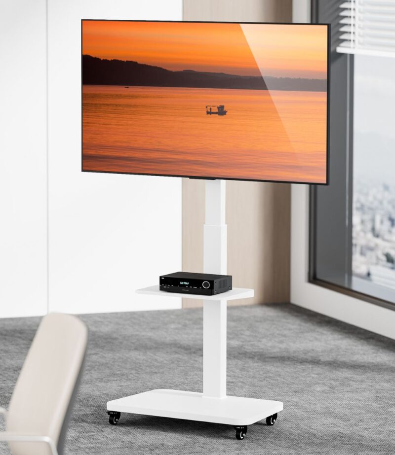 TV Standaard Verrijdbaar Wit TV Standaard Verrijdbaar Wit | Stralex Jebus