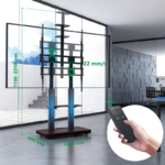 XTRARM TV standaard Elite XTRARM TV standaard Duolite elektrisch zwart/walnoot