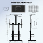 XTRARM TV standaard Elite XTRARM TV standaard Duolite elektrisch zwart/walnoot