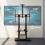 XTRARM TV standaard Elite XTRARM TV standaard Duolite elektrisch zwart/walnoot