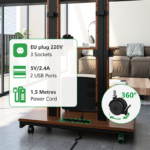 XTRARM TV standaard Elite XTRARM TV standaard Duolite elektrisch zwart/walnoot
