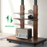 XTRARM TV standaard Elite XTRARM TV standaard Duolite elektrisch zwart/walnoot