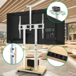 XTRARM TV standaard Elite XTRARM TV standaard Duolite manueel wit/beuken