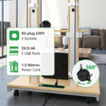 XTRARM TV standaard Elite XTRARM TV standaard Duolite manueel wit/beuken