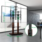 XTRARM TV standaard Elite XTRARM TV standaard Duolite manueel zwart/walnoot