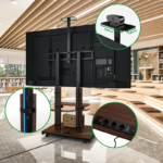 XTRARM TV standaard Elite XTRARM TV standaard Duolite manueel zwart/walnoot