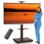 Stralex TV standaard Elite elektrisch zwart / walnoot