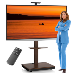 Stralex TV standaard Elite elektrisch zwart / walnoot