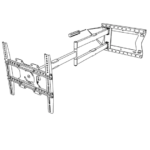 XTRARM Ferrom TV beugel XTRARM Ferrom 120 cm Rotate VESA 400 TV beugel wit