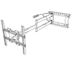 XTRARM Ferrom TV beugel XTRARM Ferrom 120 cm Rotate VESA 400 TV beugel wit
