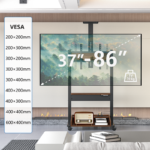 Stralex Premier Zwart Walnoot | Elektrisch verstelbare TV Standaard