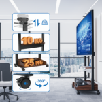 Stralex Premier Zwart Walnoot | Elektrisch verstelbare TV Standaard