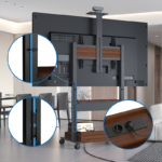 Stralex Premier Zwart Walnoot | Elektrisch verstelbare TV Standaard