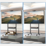 Stralex Premier Zwart Walnoot | Elektrisch verstelbare TV Standaard