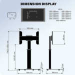 Stralex Exo 100 Zwart | TV Standaard met Stopcontact & USB
