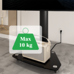 Stralex Exo 100 Zwart | TV Standaard met Stopcontact & USB