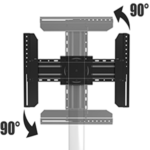 Stralex Exo 100 Zwart | TV Standaard met Stopcontact & USB