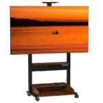 Stralex Premier Zwart Walnoot | Elektrisch verstelbare TV Standaard