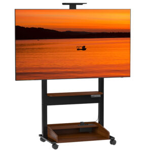 Stralex Premier Zwart Walnoot | Elektrisch verstelbare TV Standaard