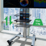 Stralex Exo 500 Zilver | TV Standaard met Stopcontact & USB