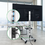 Stralex Exo 500 Zilver | TV Standaard met Stopcontact & USB