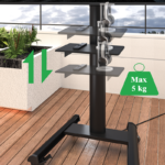 Stralex Exo 500 Zwart | TV Standaard met Stopcontact & USB