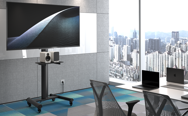 Stralex Exo 500 Zwart | TV Standaard met Stopcontact & USB